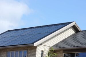 solar panels covering the roof of a house