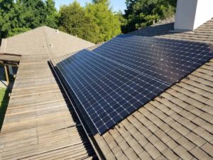 solar panels of roof